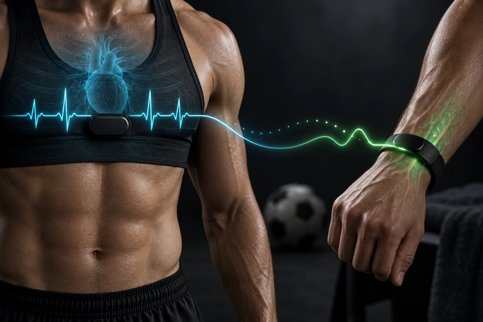 胸部 ECG 电极与腕式 PPG 光学心率传感方式对比插图
