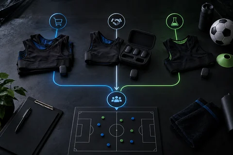 Football GPS vest illustration