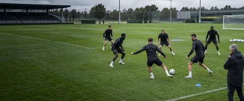 Small-sided football training illustration
